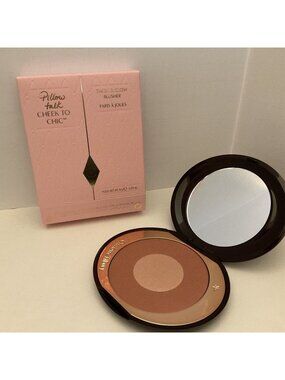 Charlotte Tilbury Pillow Talk Cheek to Chic Blush Swish Glow .28 oz Full Sz NIB